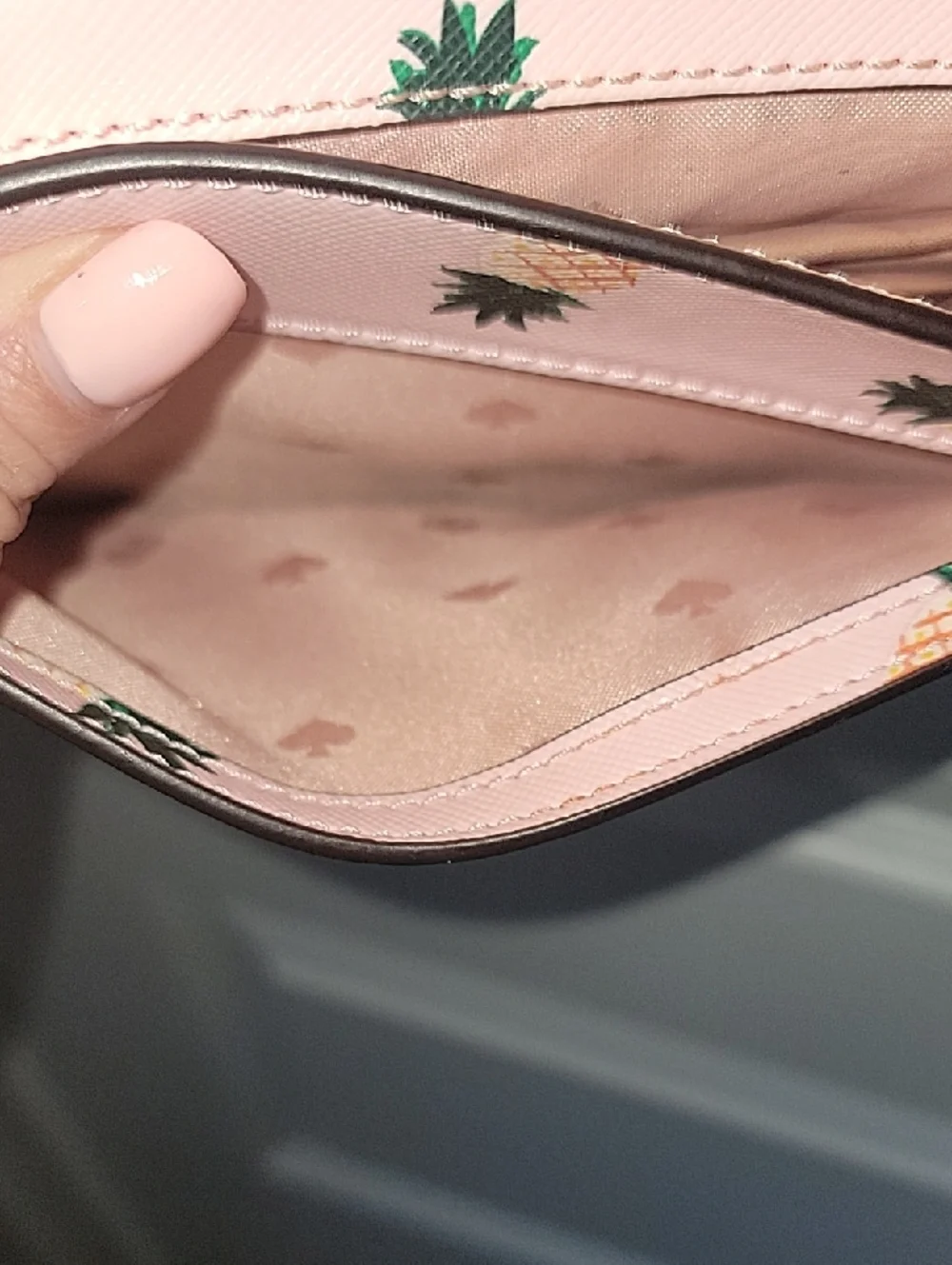 kate spade Pink Pineapple Print Top-Handle Crossbody